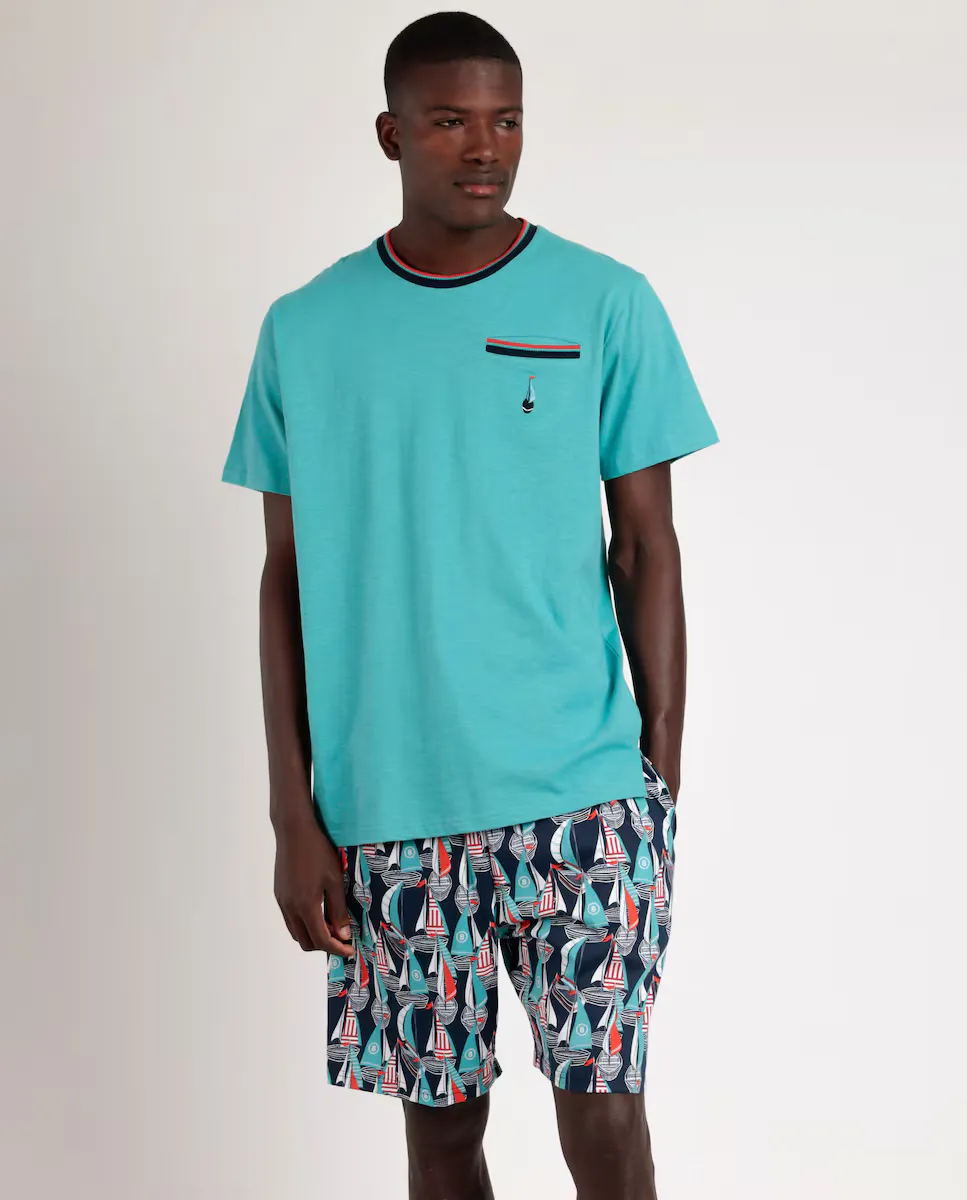 Мужская короткая синяя трикотажная пижама Admas, синий
Мужская короткая синяя трикотажная пижама Admas, синий