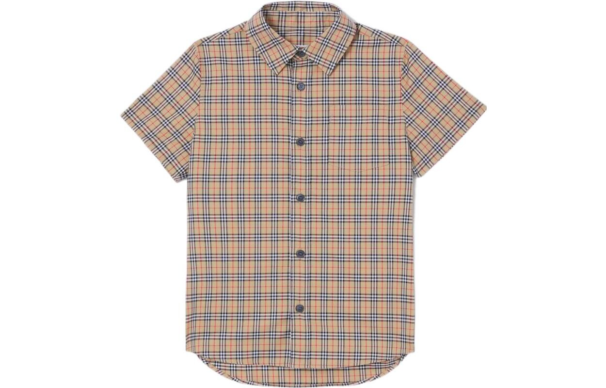 Рубашка детская Burberry в клетку, хаки
Рубашка детская Burberry в клетку, хаки