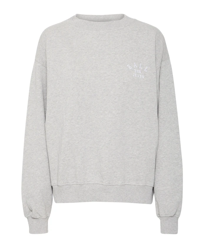 Серая меланжевая толстовка с круглым вырезом Ball, серый
Серая меланжевая толстовка с круглым вырезом Ball, серый