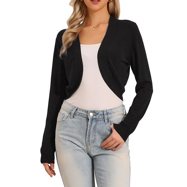 Длинный укороченный кардиган болеро для платьев Inspire Chic, Black
Длинный укороченный кардиган болеро для платьев Inspire Chic, Black