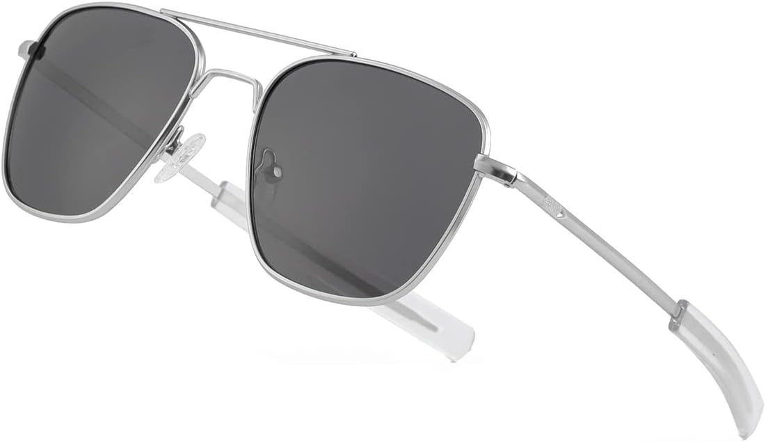 Мужские поляризованные солнцезащитные очки-авиаторы JOVAKIT в стиле ретро, милитари, пилотские, с заушниками типа "штык" и защитой от УФ-излучения UV400, A3 Silver/Grey
Мужские поляризованные солнцезащитные очки-авиаторы JOVAKIT в стиле ретро, милитари, пилотские, с заушниками типа "штык" и защитой от УФ-излучения UV400, A3 Silver/Grey