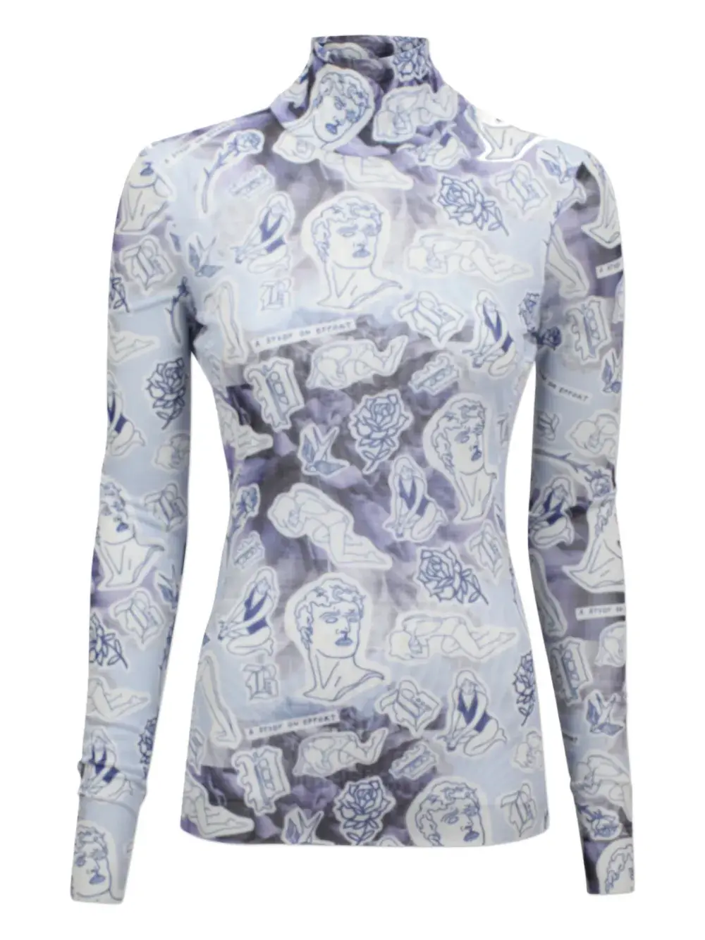 Топ с графическим принтом и воротником-стойкой Baum Und Pferdgarten, синий
Топ с графическим принтом и воротником-стойкой Baum Und Pferdgarten, синий