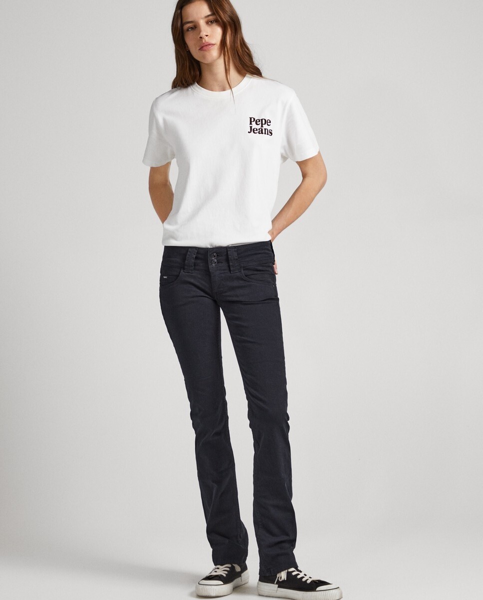 Женские прямые брюки обычного кроя с низкой посадкой черного цвета Pepe Jeans, черный
Женские прямые брюки обычного кроя с низкой посадкой черного цвета Pepe Jeans, черный