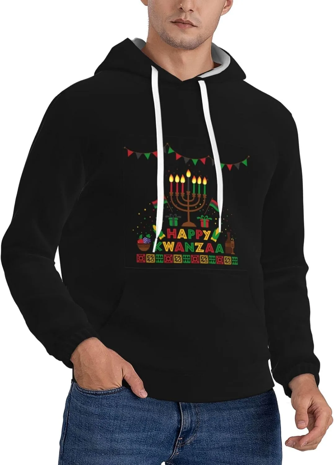 Толстовка с капюшоном Happy Kwanzaa с карманами SDERDZSE
Толстовка с капюшоном Happy Kwanzaa с карманами SDERDZSE