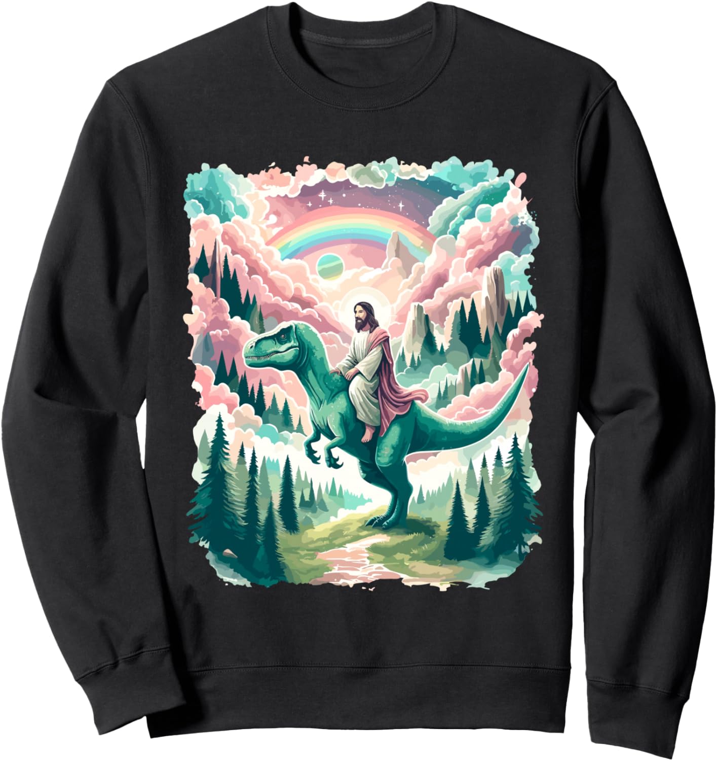Забавная толстовка с пародией на мем «Иисус верхом на динозавре Тираннозавре Рексе» для верующих Humorous Christian Jesus Prehistoric Dino Riding, черный
Забавная толстовка с пародией на мем «Иисус верхом на динозавре Тираннозавре Рексе» для верующих Humorous Christian Jesus Prehistoric Dino Riding, черный