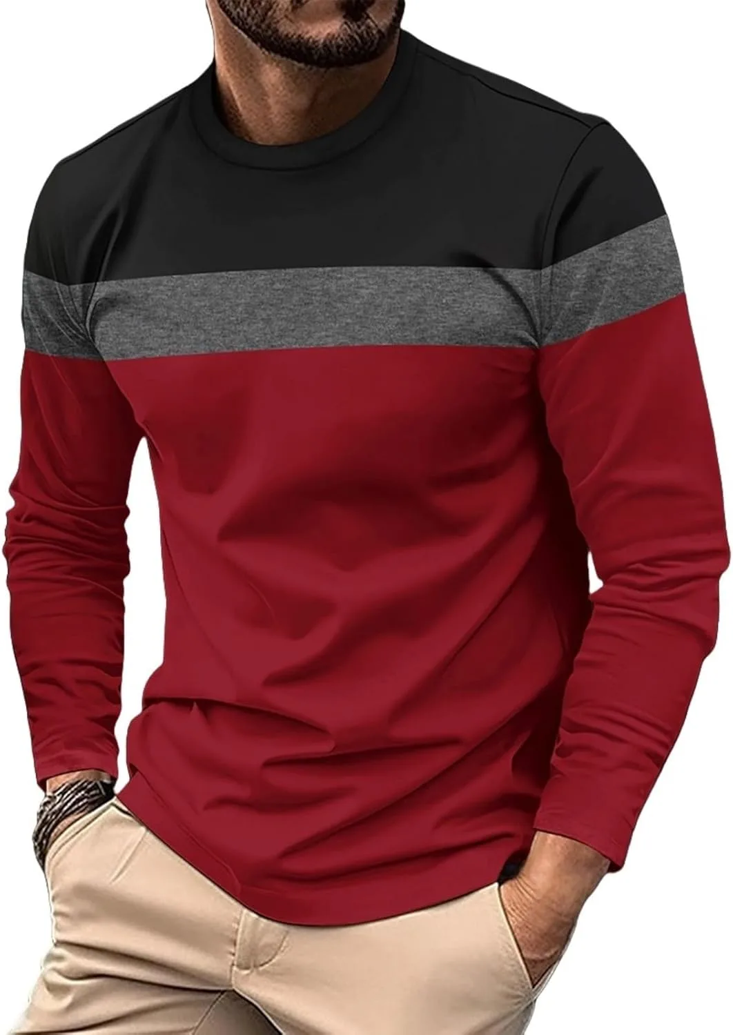 Футболка Casual для мужчин Contact Color Block с длинным рукавом Thatrich
Футболка Casual для мужчин Contact Color Block с длинным рукавом Thatrich