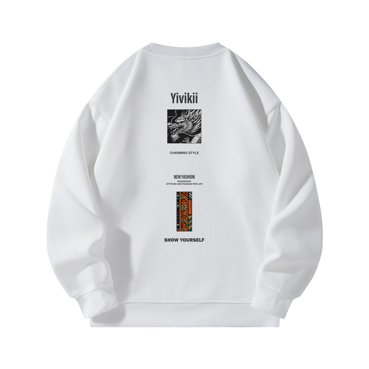 Свитшот мужской YIVIKII, белый
Свитшот мужской YIVIKII, белый