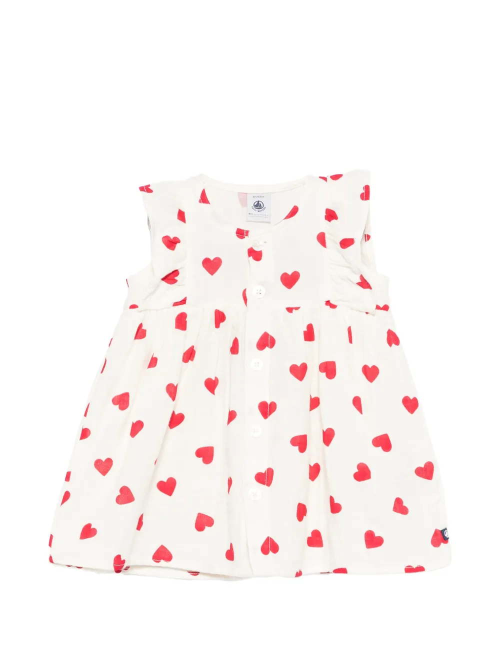 Комплект с платьем в сердечках Petit Bateau, бежевый
Комплект с платьем в сердечках Petit Bateau, бежевый