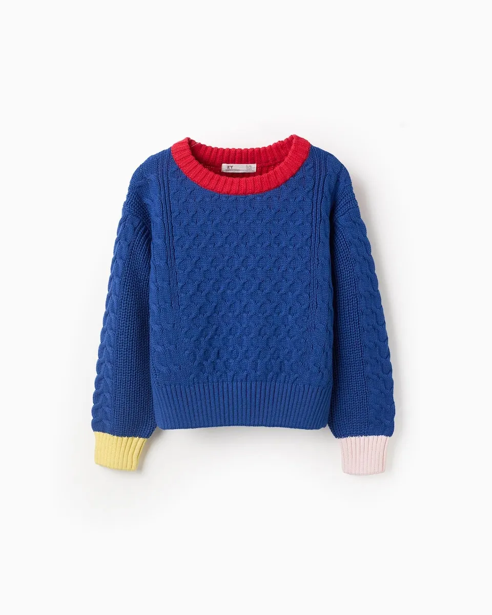 Детский джемпер с рельефными узорами Zippy, синий
Детский джемпер с рельефными узорами Zippy, синий