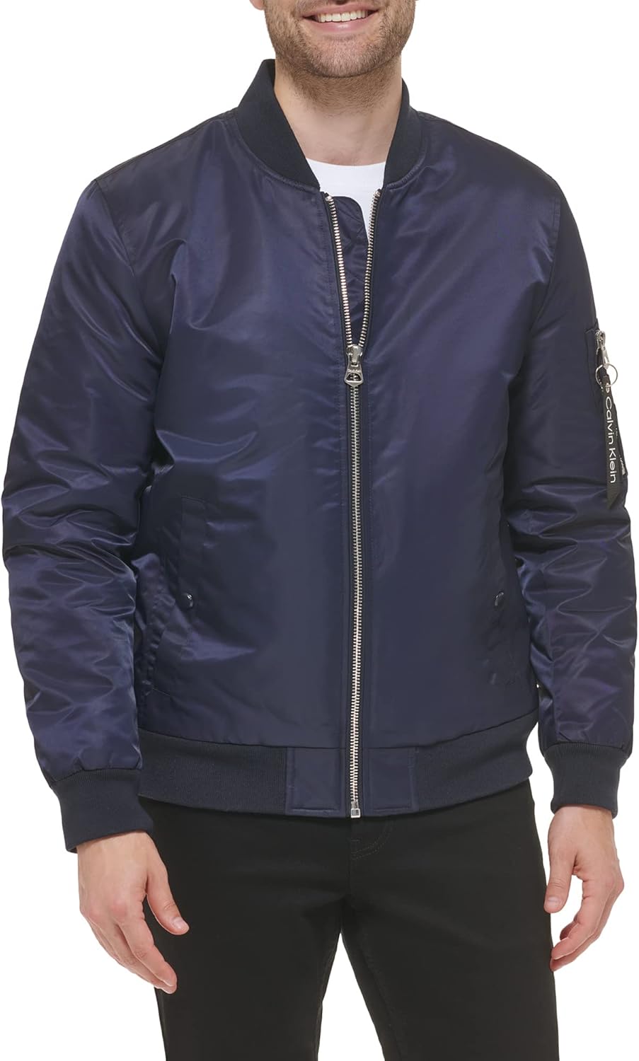 Мужская нейлоновая летная куртка Calvin Klein, Nylon Flight True Navy
Мужская нейлоновая летная куртка Calvin Klein, Nylon Flight True Navy