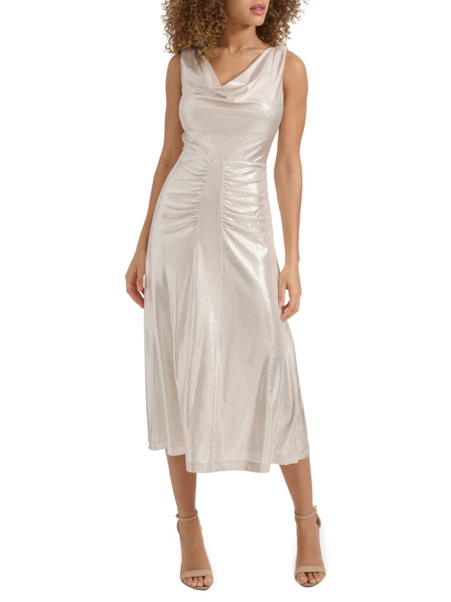 Платье миди с лифом-капюшоном и сборками Kensie, цвет Champagne
Платье миди с лифом-капюшоном и сборками Kensie, цвет Champagne