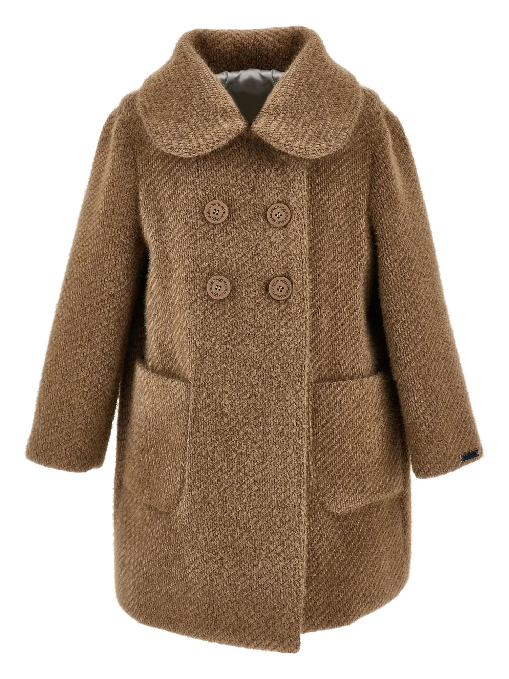 Фактурное двубортное пальто Monnalisa, коричневый
Фактурное двубортное пальто Monnalisa, коричневый