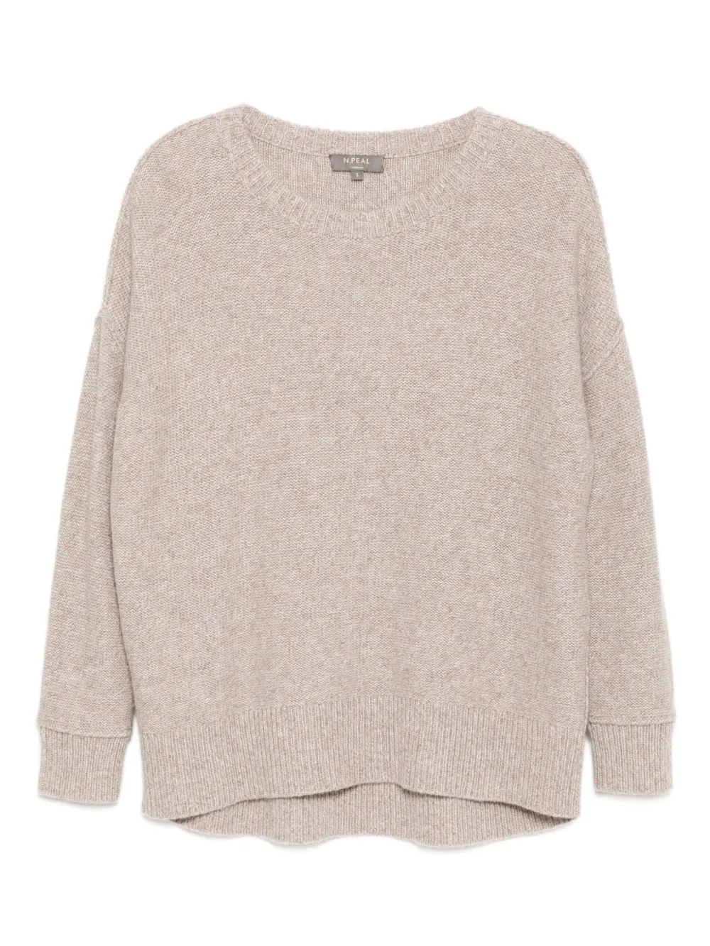 Джемпер с круглым вырезом N.Peal, нейтральный 
Джемпер с круглым вырезом N.Peal, нейтральный