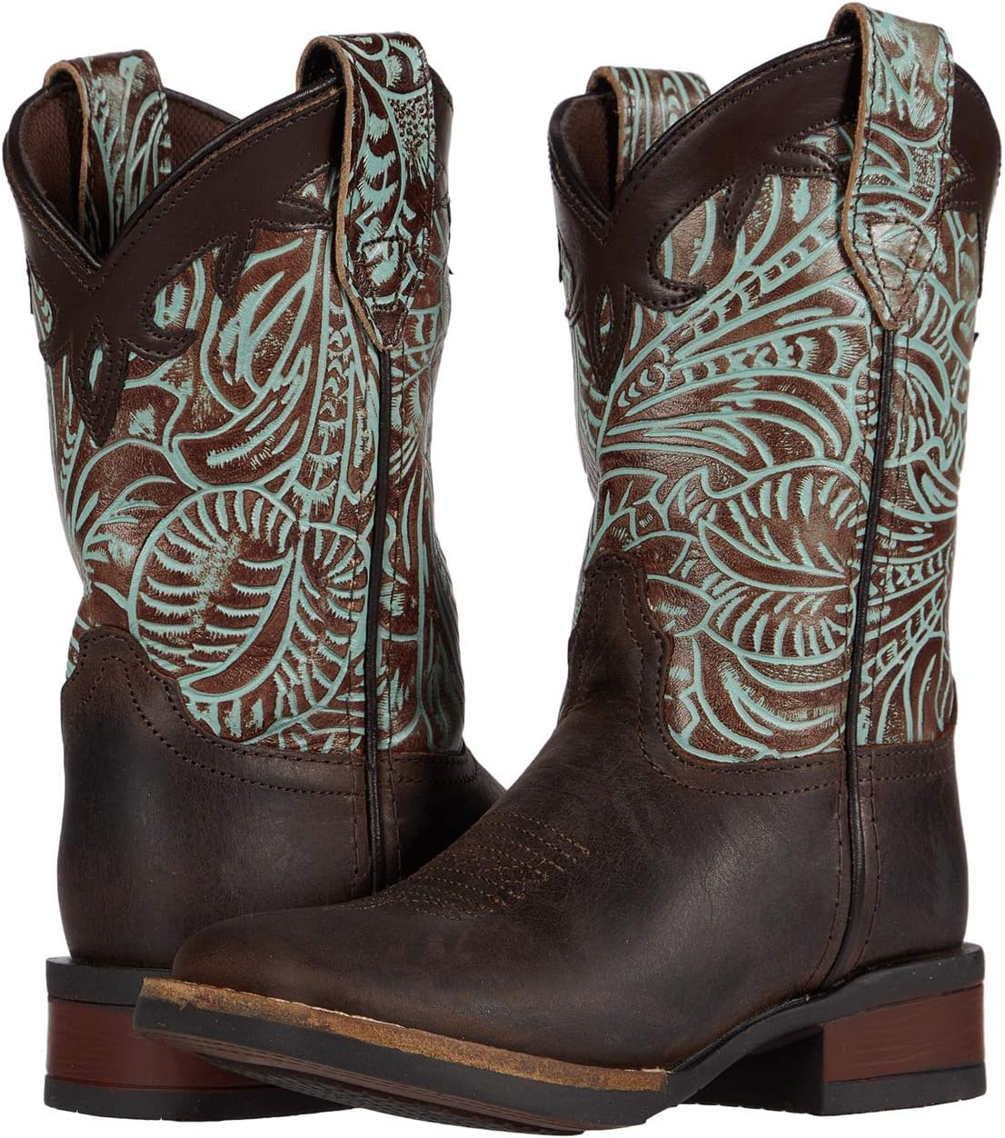 Ботинки Roper Kids Monterey Swirls, Brown Oiled Leather Vamp/Turqoise Embossed Shaft
Ботинки Roper Kids Monterey Swirls, Brown Oiled Leather Vamp/Turqoise Embossed Shaft