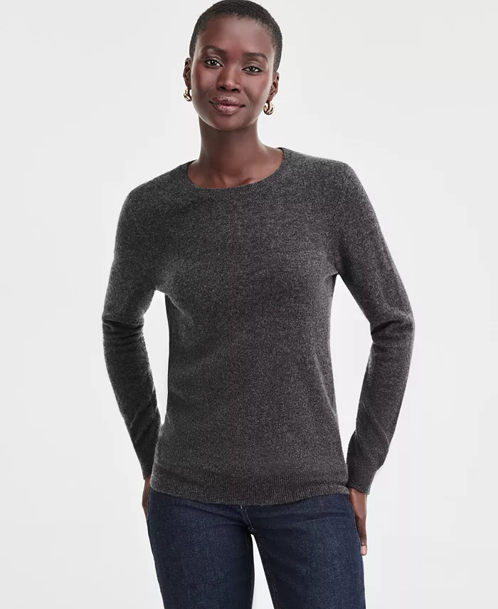 Женский свитер с круглым вырезом и длинными рукавами из 100% кашемира Charter Club, серый
Женский свитер с круглым вырезом и длинными рукавами из 100% кашемира Charter Club, серый