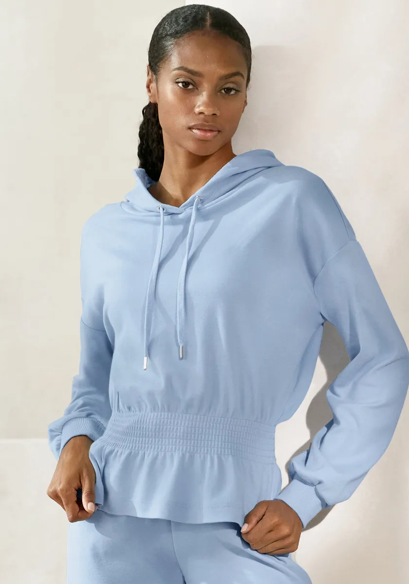 Толстовка LASCANA "толстовка с капюшоном", с эластичной сборкой на талии, одежда для дома, голубой
Толстовка LASCANA "толстовка с капюшоном", с эластичной сборкой на талии, одежда для дома, голубой