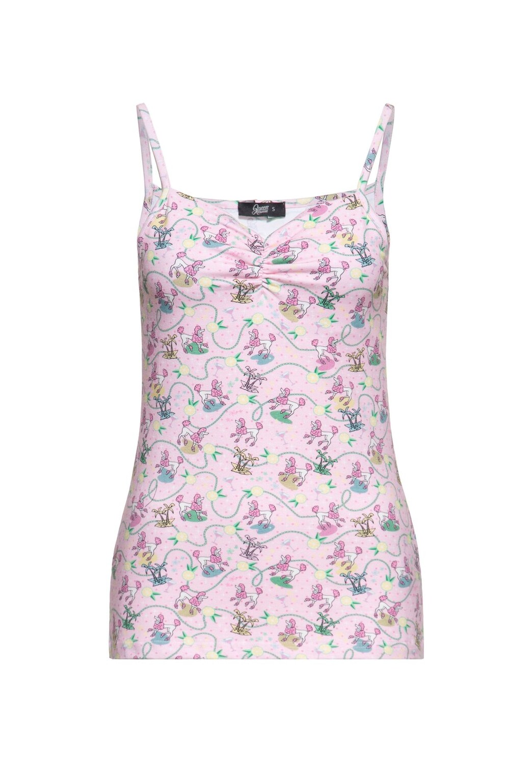 Топ-блузка-майка со сплошным принтом в винтажном дизайне Poodle QUEEN KEROSIN, розовый
Топ-блузка-майка со сплошным принтом в винтажном дизайне Poodle QUEEN KEROSIN, розовый