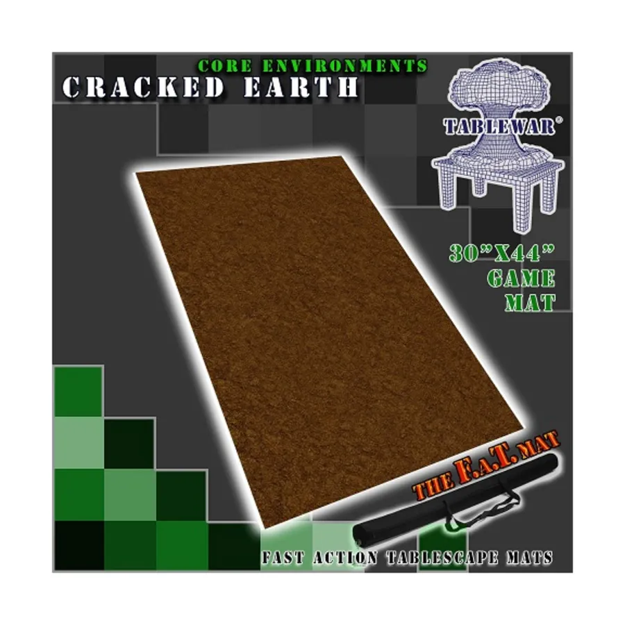 30 x 44 дюйма — потрескавшаяся земля, F.A.T. Mats - 30 x 44 Inches (Tablewar) 
30 x 44 дюйма — потрескавшаяся земля, F.A.T. Mats - 30 x 44 Inches (Tablewar)