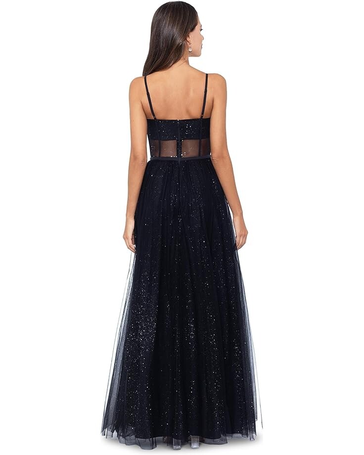 Платье Betsy & Adam Long Glitter Mesh Ballgown, черный
Платье Betsy & Adam Long Glitter Mesh Ballgown, черный