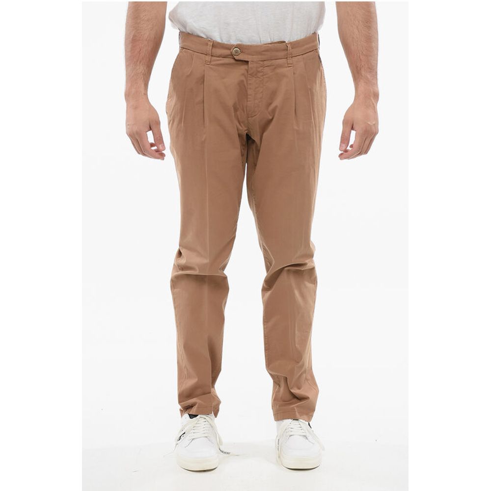 Брюки-чиносы ID Stretch Cotton с петлями для ремня Corneliani, Brown 
Брюки-чиносы ID Stretch Cotton с петлями для ремня Corneliani, Brown