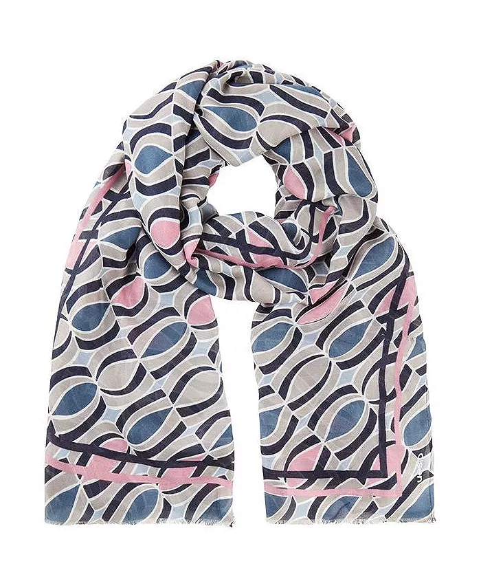 Шарф с ретро-принтом Olsen, розовый 
Шарф с ретро-принтом Olsen, розовый