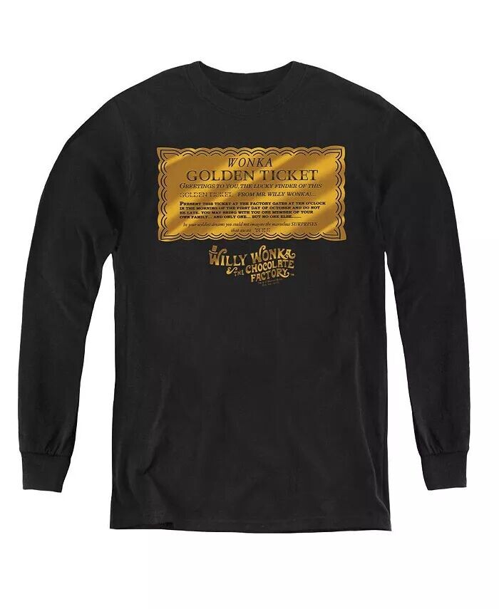 Свитшот с длинным рукавом Golden Ticket для мальчиков Willy Wonka And The Chocolate Factory, черный
Свитшот с длинным рукавом Golden Ticket для мальчиков Willy Wonka And The Chocolate Factory, черный