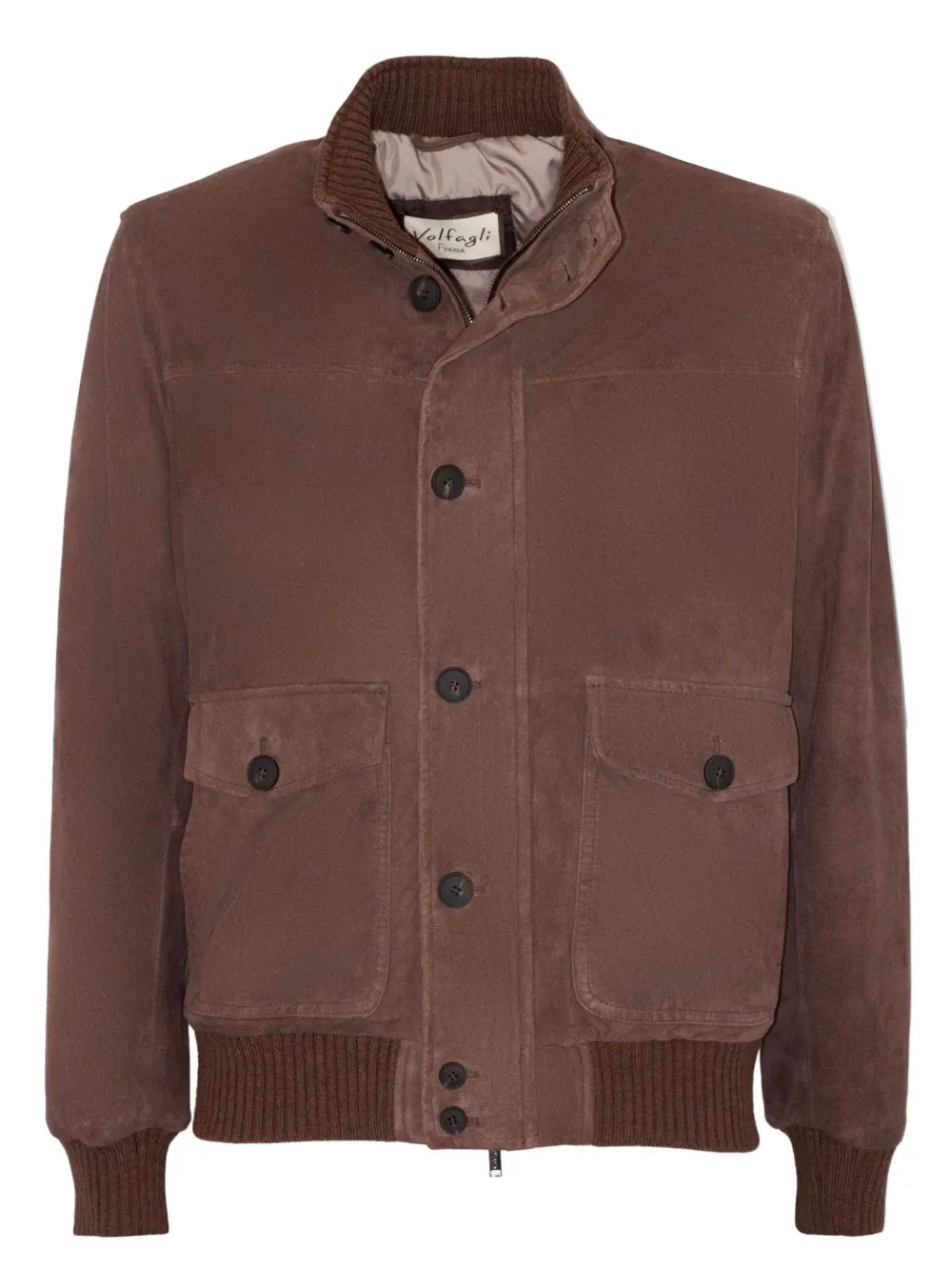 Кожаная куртка с ребристым узором VOLFAGLI, коричневый
Кожаная куртка с ребристым узором VOLFAGLI, коричневый
