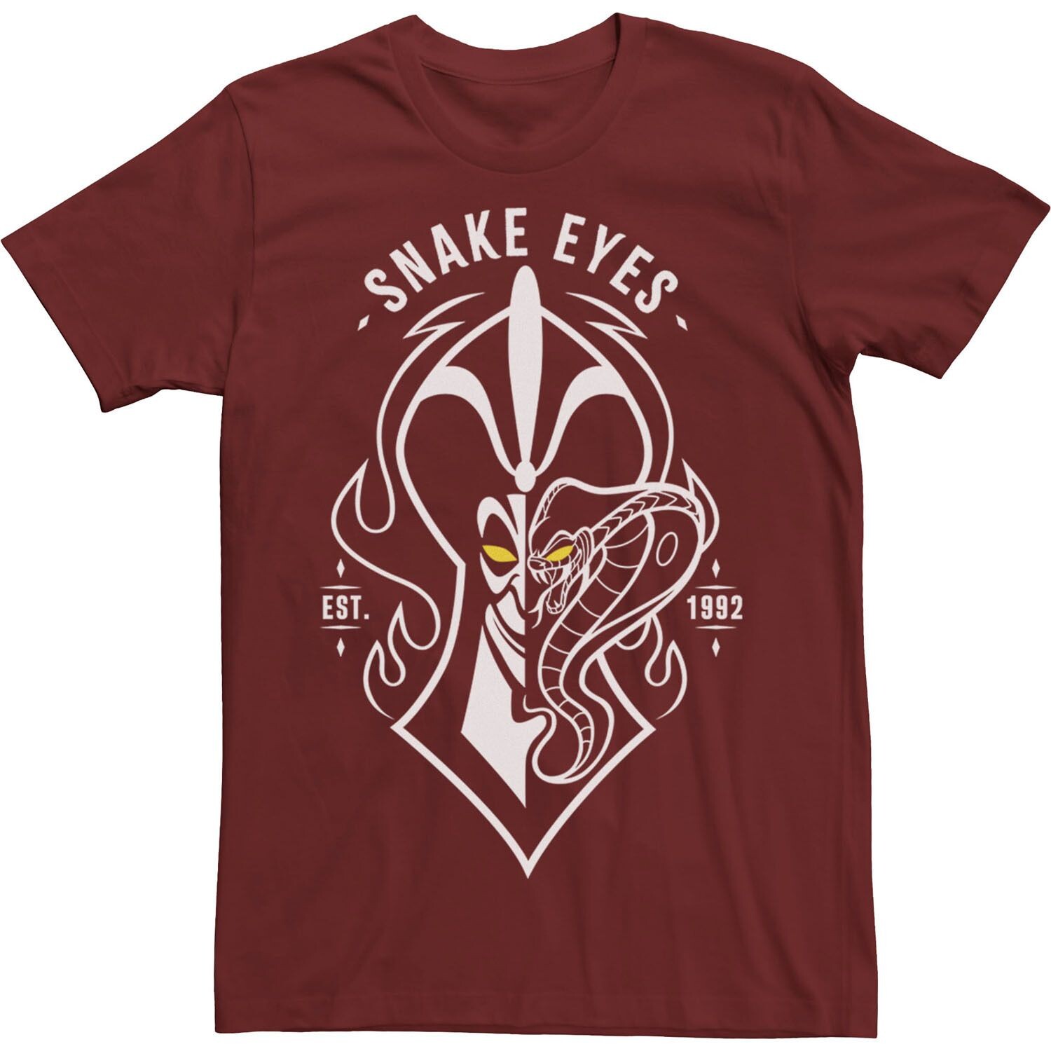 Мужская футболка Disney Villains Jafar Snake Eyes Est 1992 г. Licensed Character
Мужская футболка Disney Villains Jafar Snake Eyes Est 1992 г. Licensed Character