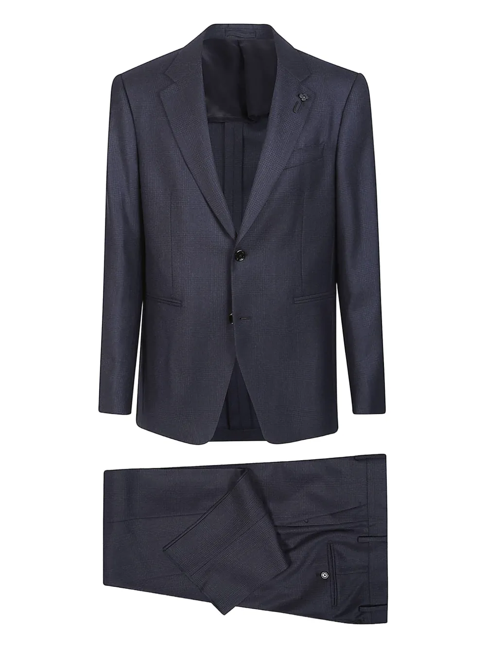 Костюм из шерсти в клетку Lardini, синий
Костюм из шерсти в клетку Lardini, синий