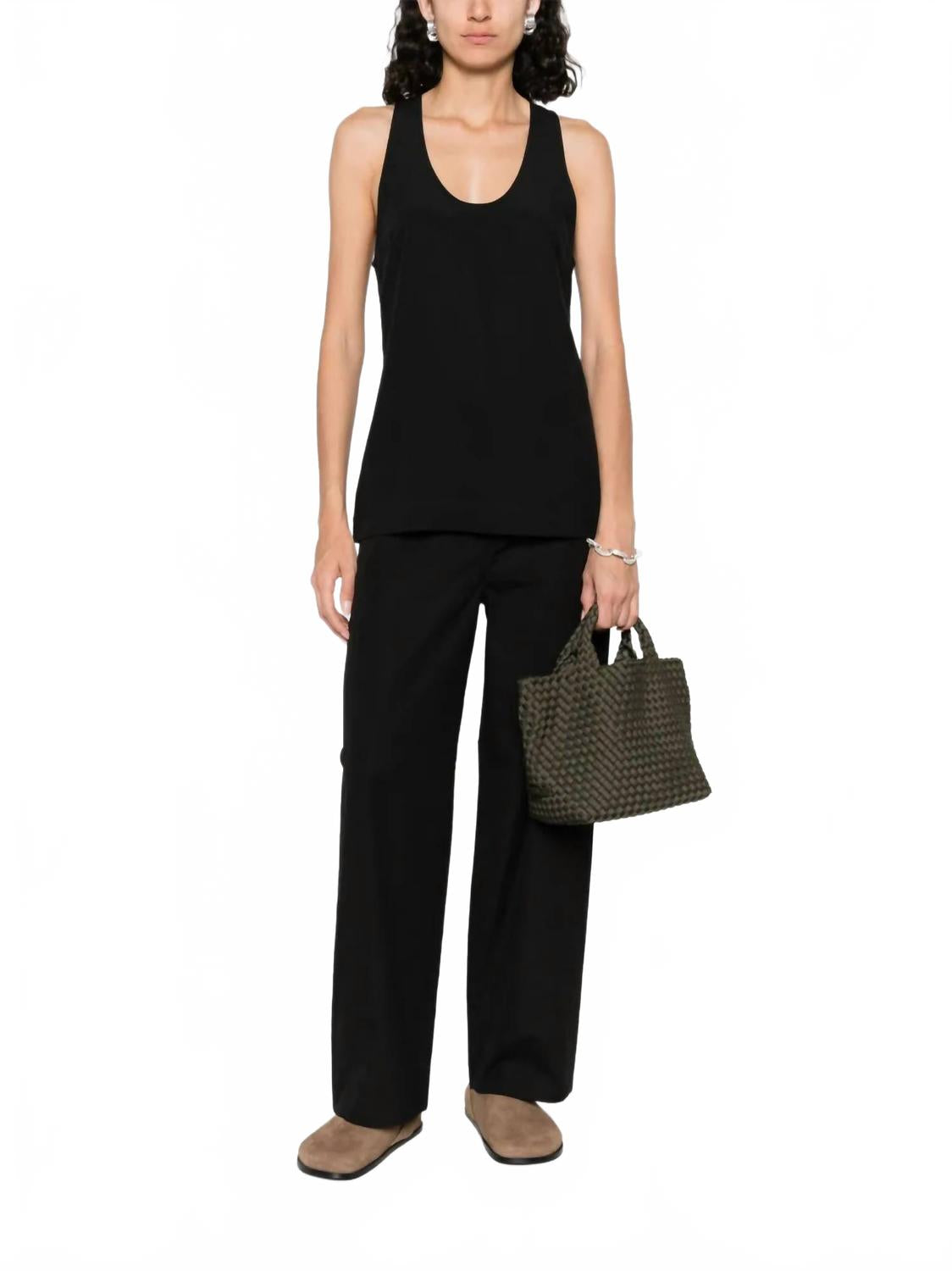 Брюки с асимметричным швом черные Toteme
Брюки с асимметричным швом черные Toteme