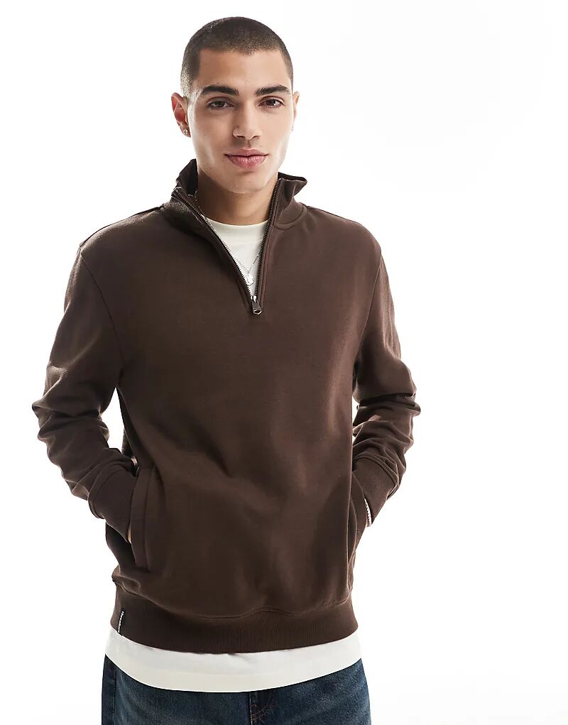 Threadbare – Толстовка шоколадно-коричневого цвета с полумолнией
Threadbare – Толстовка шоколадно-коричневого цвета с полумолнией