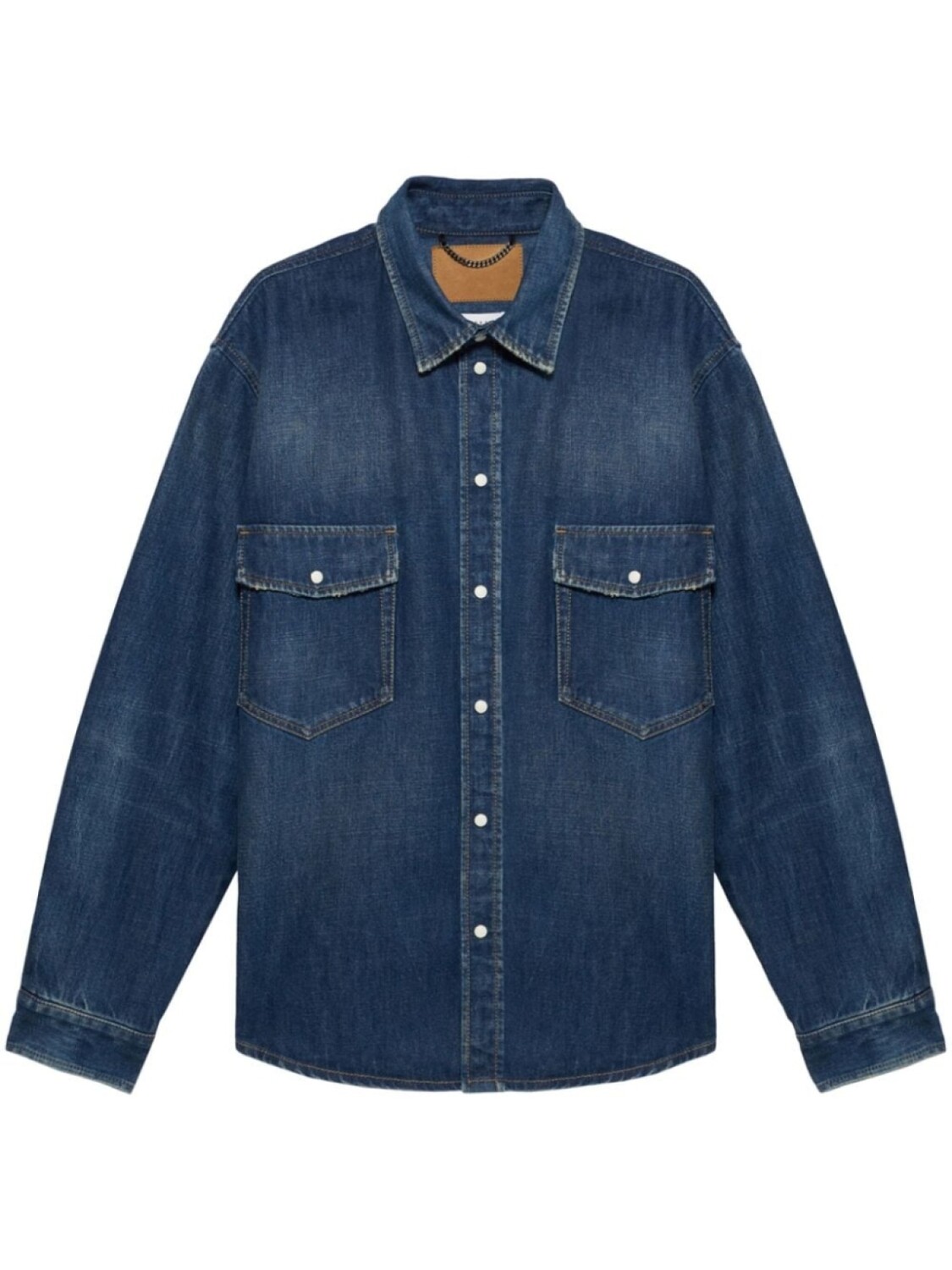 Джинсовая рубашка с тисненым логотипом 1989 STUDIO, синий 
Джинсовая рубашка с тисненым логотипом 1989 STUDIO, синий
