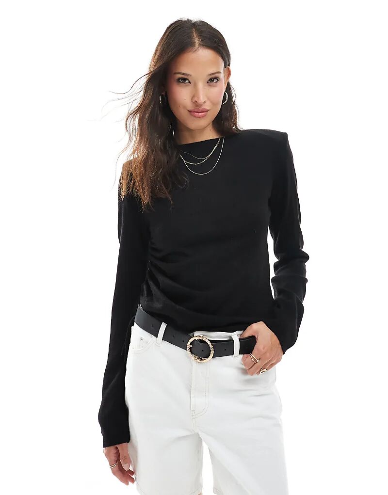 Трикотажная футболка ASOS DESIGN с подплечниками черного цвета
Трикотажная футболка ASOS DESIGN с подплечниками черного цвета