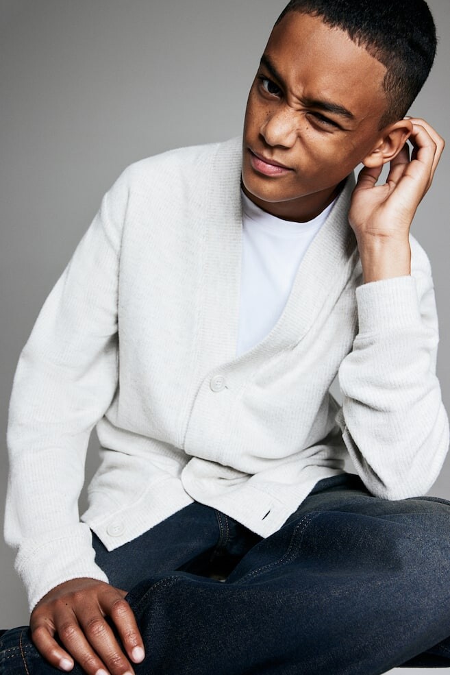 Кардиган рельефной вязки H&M, серый
Кардиган рельефной вязки H&M, серый