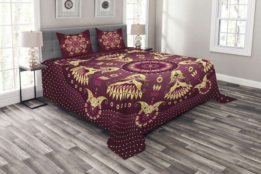 ABAKUHAUS Purple Mandala Комплект покрывала, Восточный ретро, комплект с моющимися наволочками, для односпальных кроватей 264 x 220 см, Сушеная роза желтая
ABAKUHAUS Purple Mandala Комплект покрывала, Восточный ретро, комплект с моющимися наволочками, для односпальных кроватей 264 x 220 см, Сушеная роза желтая