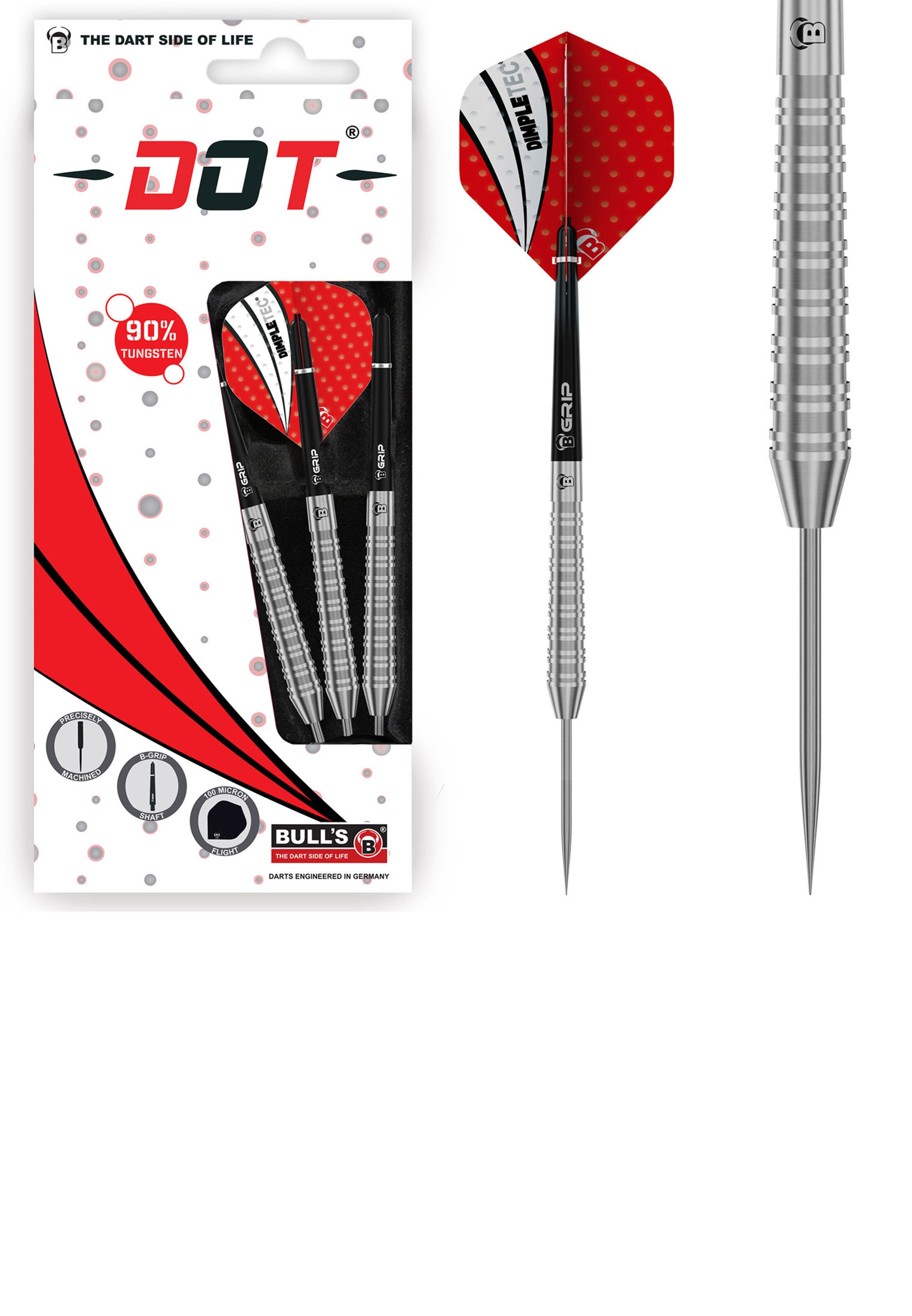 BULL'S Спортивный инвентарь 'Dot D3 Dartpfeile 90% Tungsten Darts-Set Profi 22 Gramm' в красном и белом цвете
BULL'S Спортивный инвентарь 'Dot D3 Dartpfeile 90% Tungsten Darts-Set Profi 22 Gramm' в красном и белом цвете