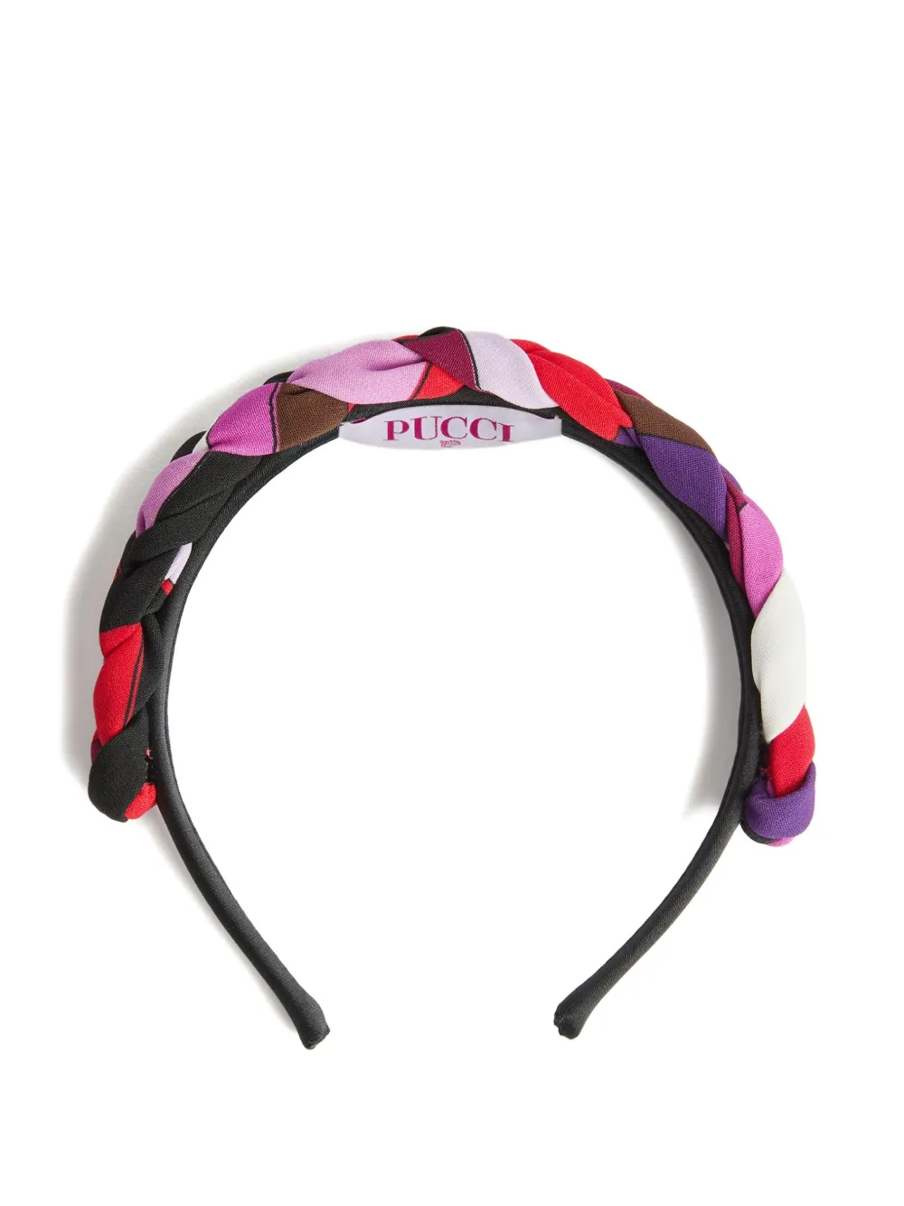 Плетёный ободок для волос с радужным принтом Pucci Junior, красный
Плетёный ободок для волос с радужным принтом Pucci Junior, красный