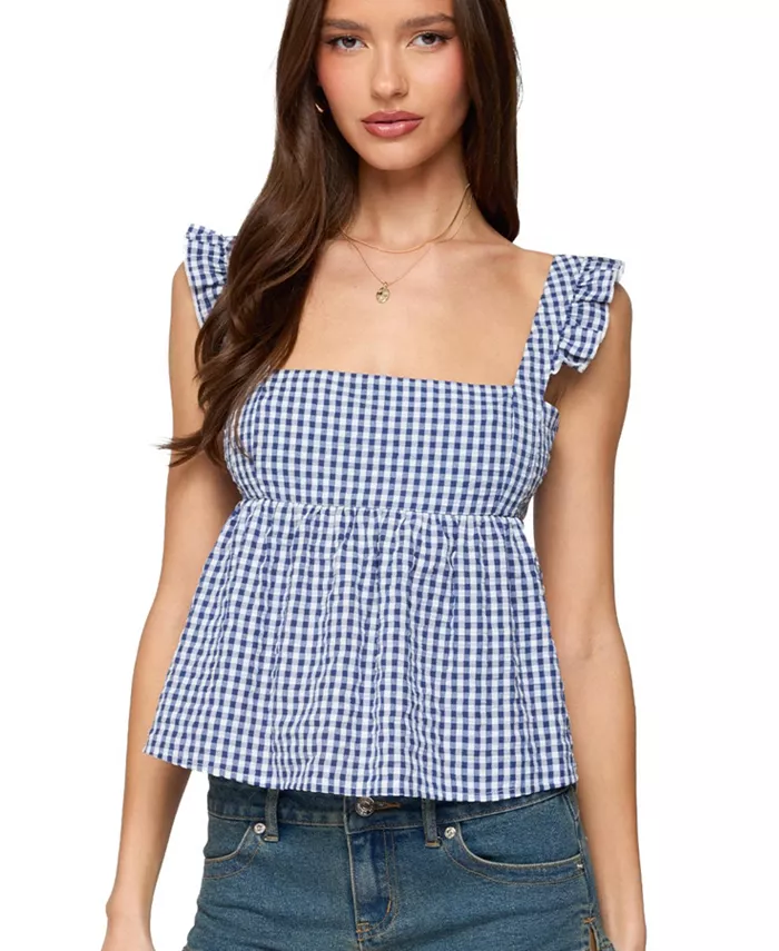 Женский топ Jenson без спинки в клетку Edikted, синий
Женский топ Jenson без спинки в клетку Edikted, синий