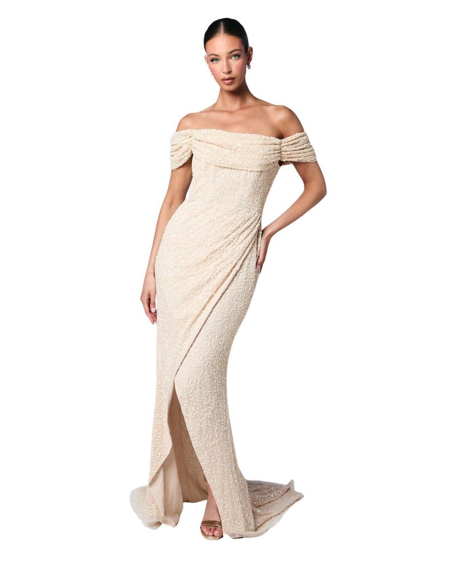 Женское длинное платье подружки невесты с пайетками и открытыми плечами Coast, Champagne
Женское длинное платье подружки невесты с пайетками и открытыми плечами Coast, Champagne