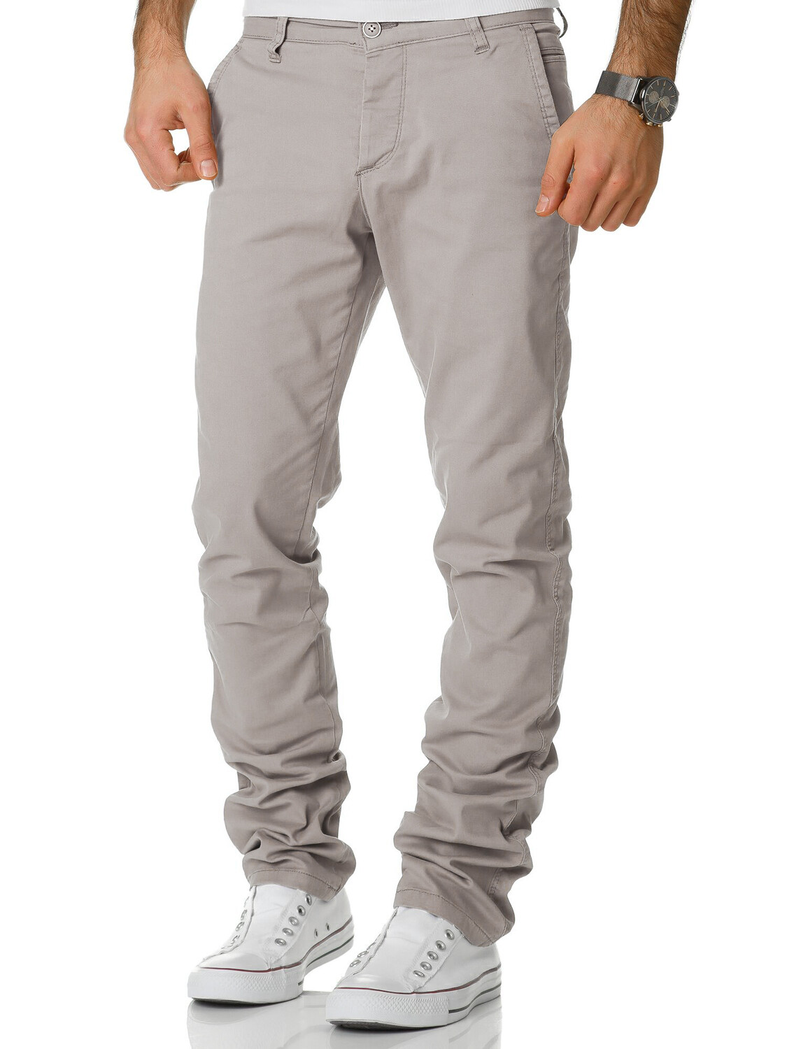 Брюки чинос Amaci&Sons Slim Fit mit Stretch WASHINGTON, светло серый 
Брюки чинос Amaci&Sons Slim Fit mit Stretch WASHINGTON, светло серый