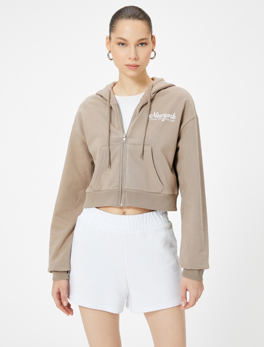 Толстовка с капюшоном на молнии Koton, коричневый
Толстовка с капюшоном на молнии Koton, коричневый