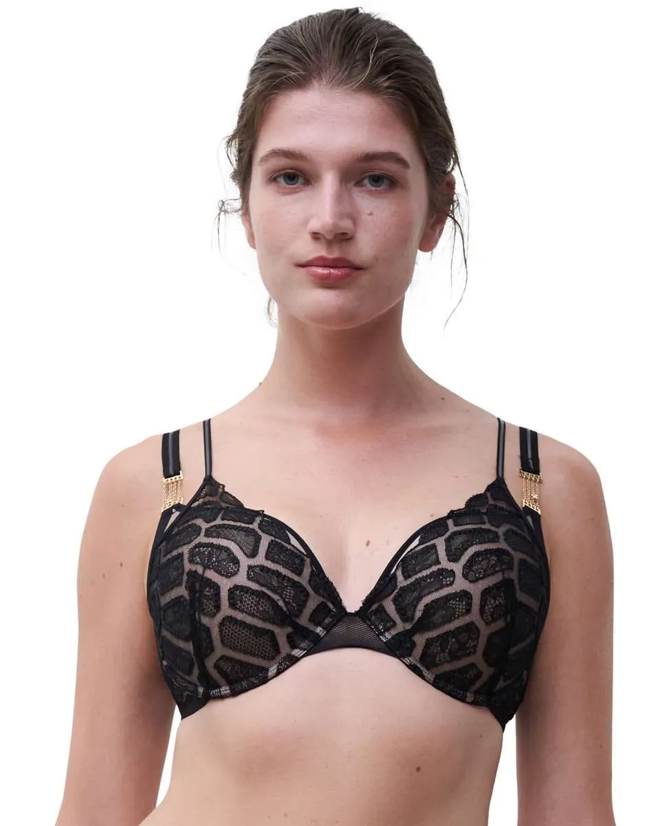 Бюстгальтер Extra push up с кружевным принтом животного происхождения, линия Reptilia CHANTELLE X, черный
Бюстгальтер Extra push up с кружевным принтом животного происхождения, линия Reptilia CHANTELLE X, черный