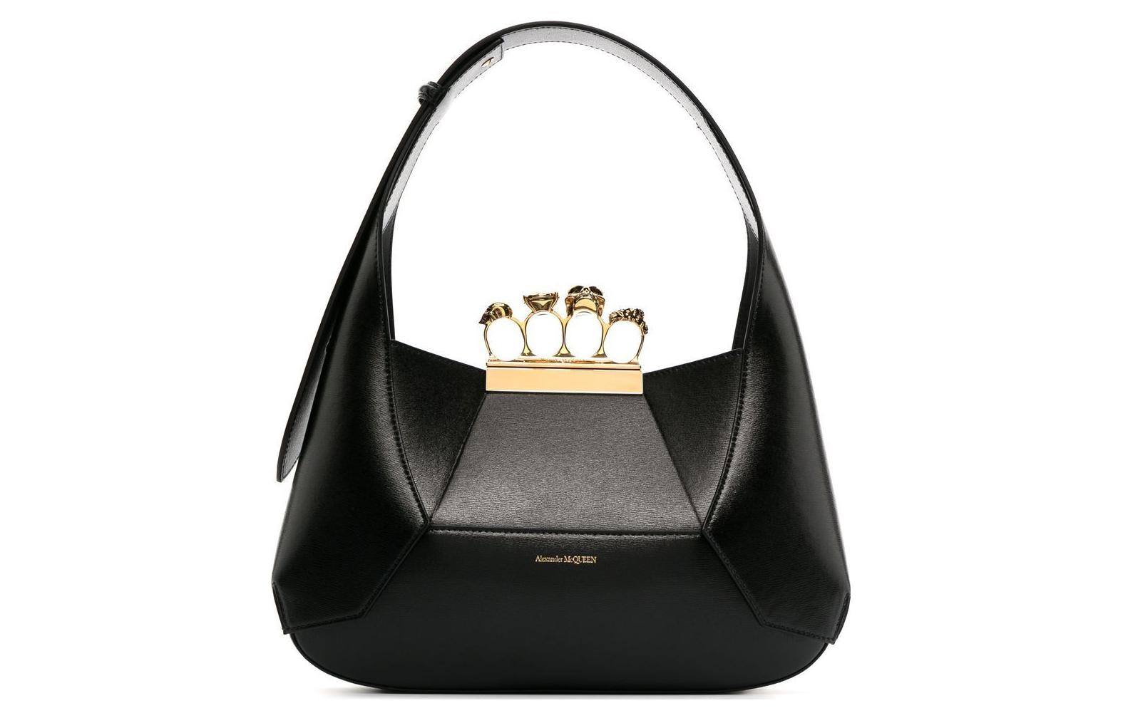 Гладкая кожаная сумка HOBO из телячьей кожи, повседневная женская сумка через плечо черная Alexander McQueen
Гладкая кожаная сумка HOBO из телячьей кожи, повседневная женская сумка через плечо черная Alexander McQueen