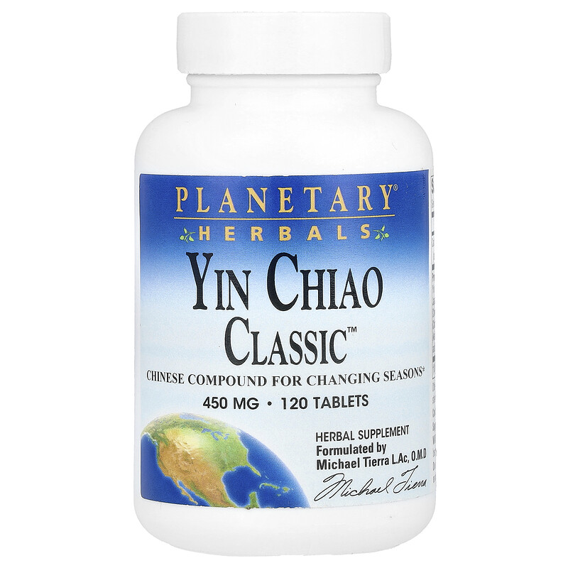 Planetary Herbals, Yin Chiao Classic, 450 мг, 120 таблеток
Planetary Herbals, Yin Chiao Classic, 450 мг, 120 таблеток