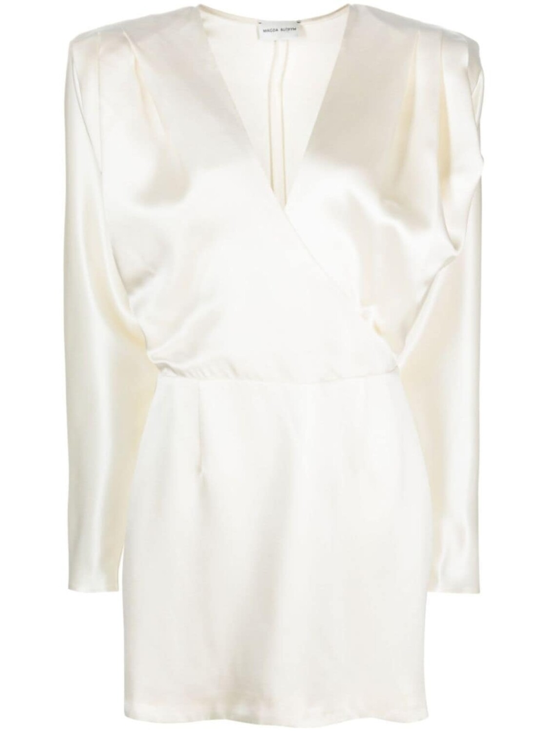 Magda Butrym шелковое платье мини с V-образным вырезом, нейтральный цвет
Magda Butrym шелковое платье мини с V-образным вырезом, нейтральный цвет