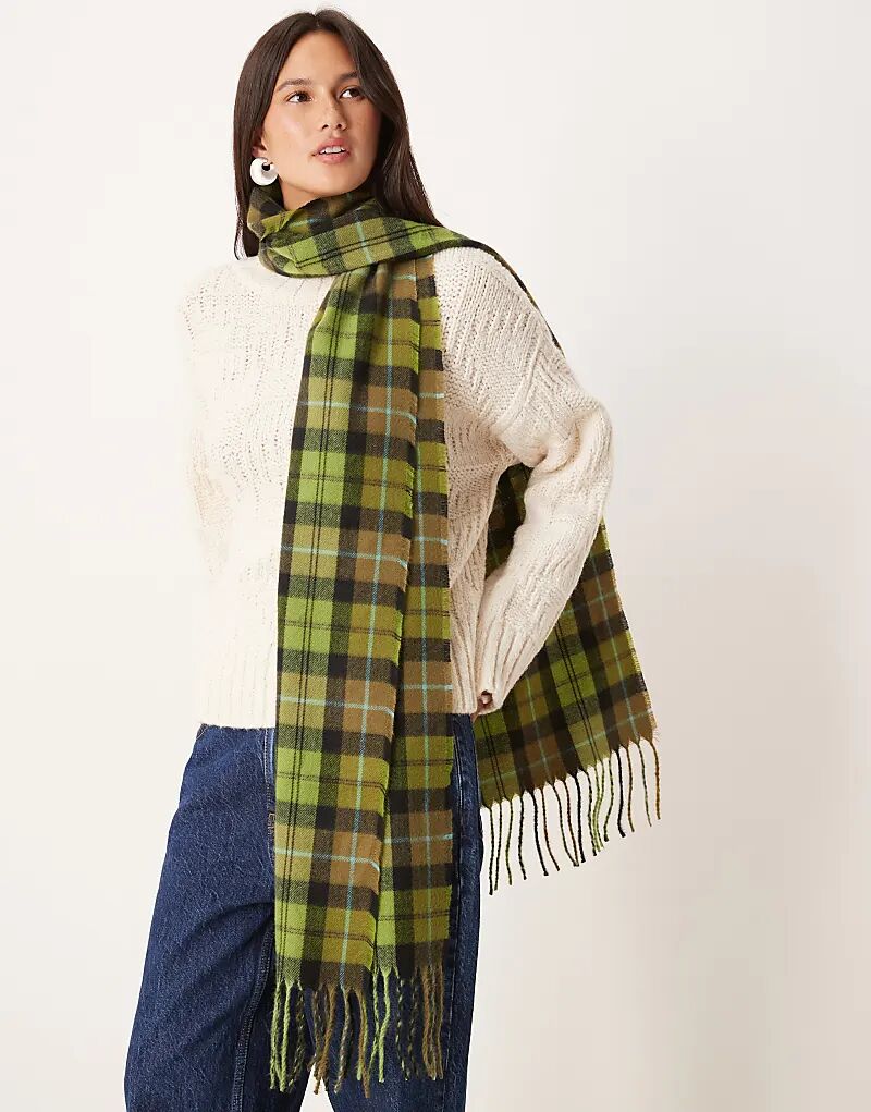 Клетчатый плетеный шарф с кисточками ASOS DESIGN зеленого цвета
Клетчатый плетеный шарф с кисточками ASOS DESIGN зеленого цвета