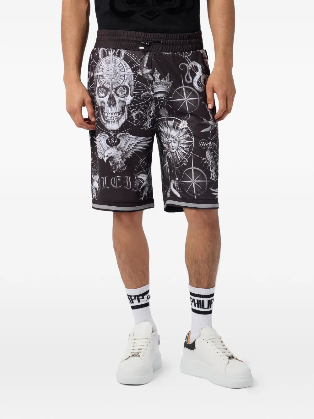 Шорты на эластичном поясе Philipp Plein, черный
Шорты на эластичном поясе Philipp Plein, черный