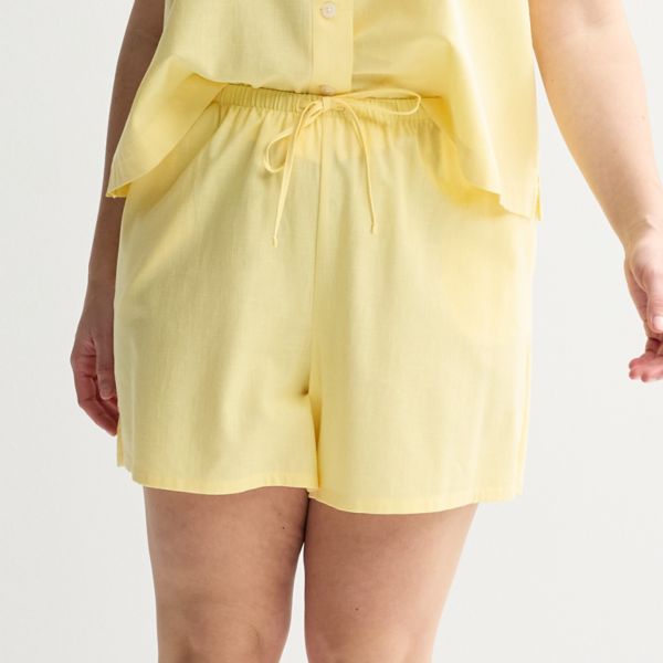 Просторные пижамные шорты из льняной ткани Sonoma Goods For Life, цвет pale banana
Просторные пижамные шорты из льняной ткани Sonoma Goods For Life, цвет pale banana
