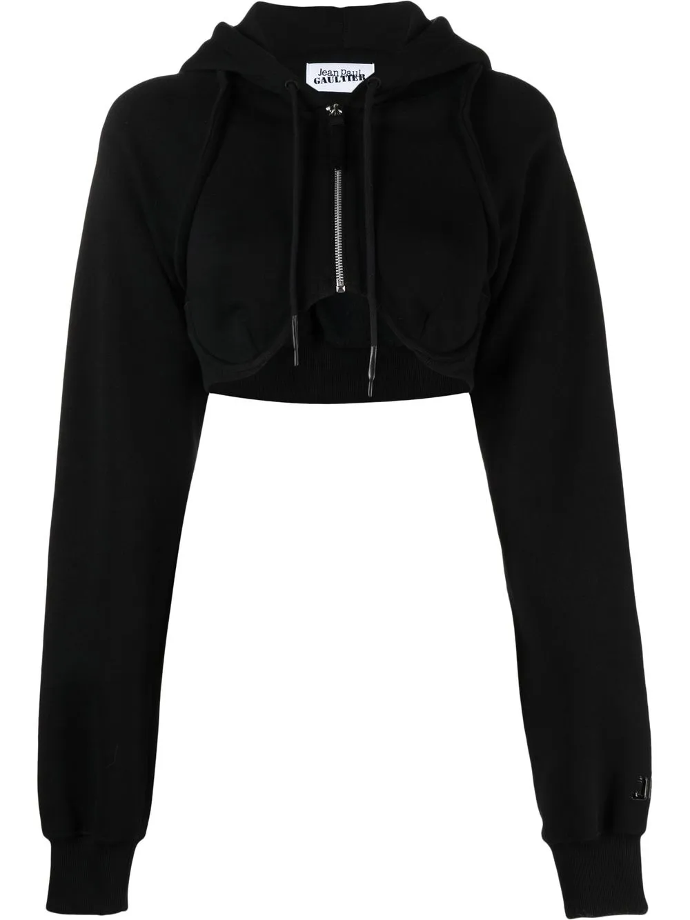 Укороченное худи на молнии Jean Paul Gaultier, черный
Укороченное худи на молнии Jean Paul Gaultier, черный
