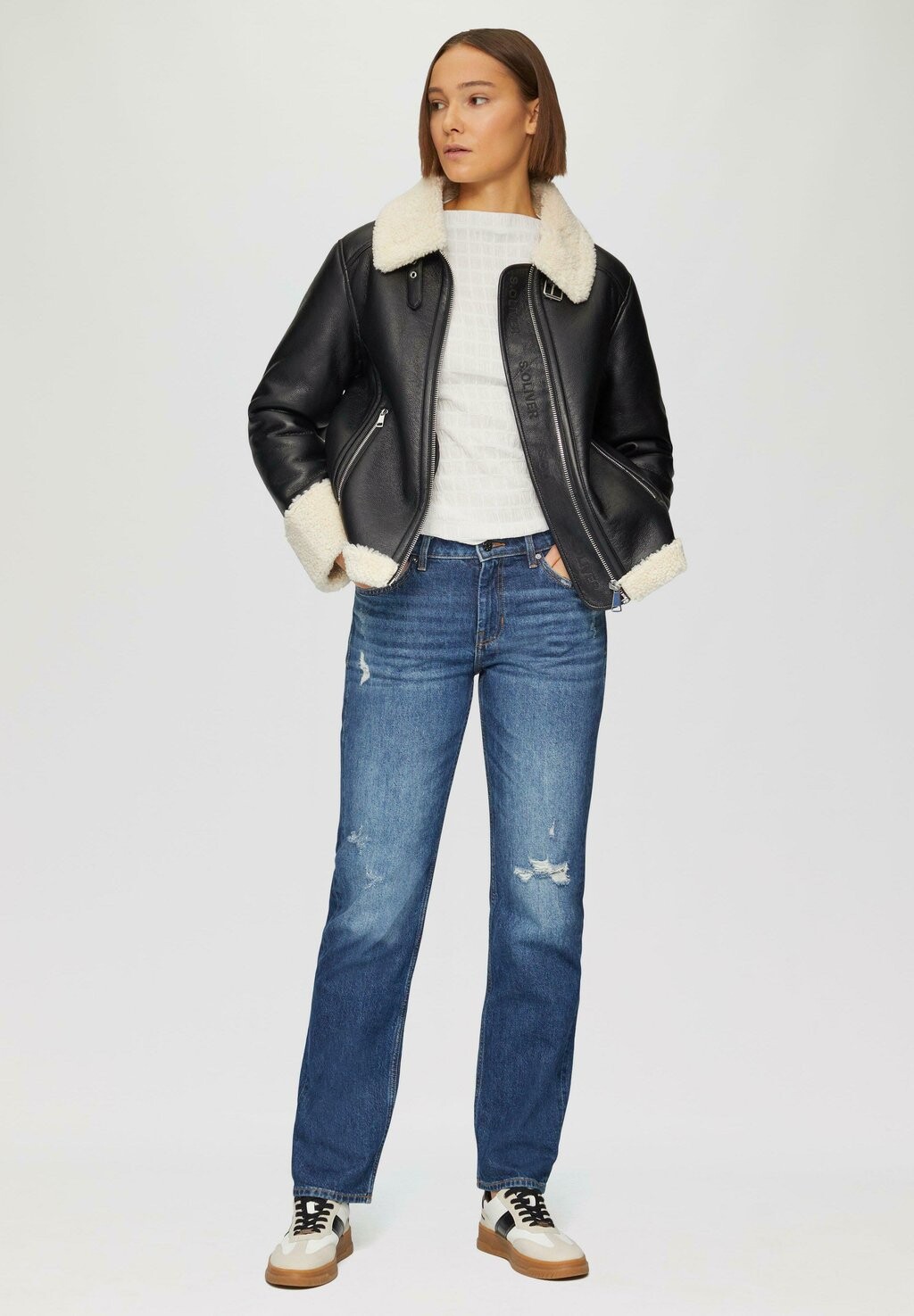 Топ с длинными рукавами MIT STRUKTURMUSTER UND U BOOT AUSSCHNITT s.Oliver, молочный
Топ с длинными рукавами MIT STRUKTURMUSTER UND U BOOT AUSSCHNITT s.Oliver, молочный